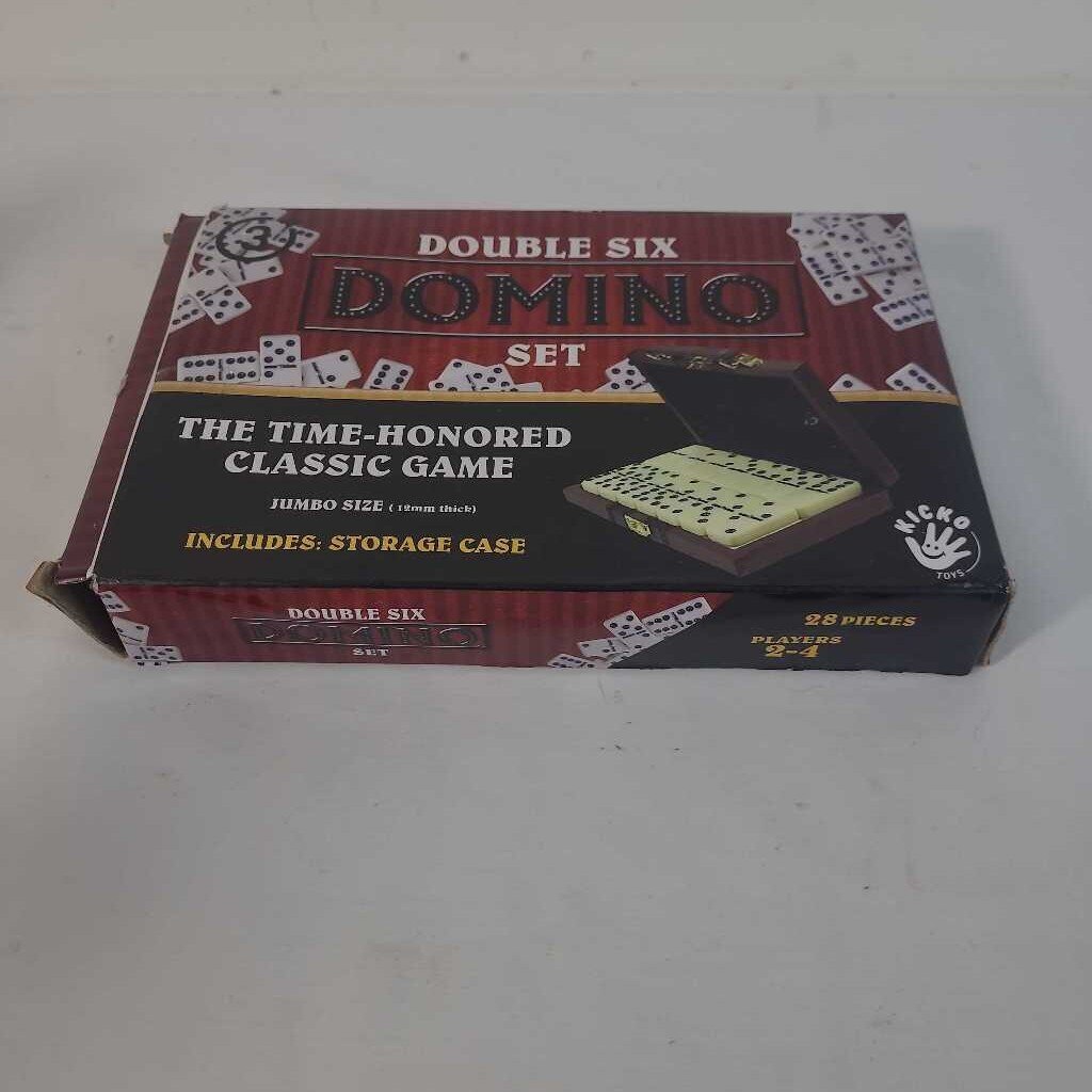 DOUBLE SIX DOMINO SET IN CASE