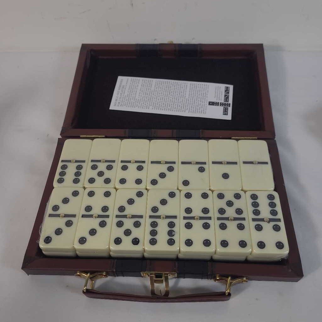 DOUBLE SIX DOMINO SET IN CASE