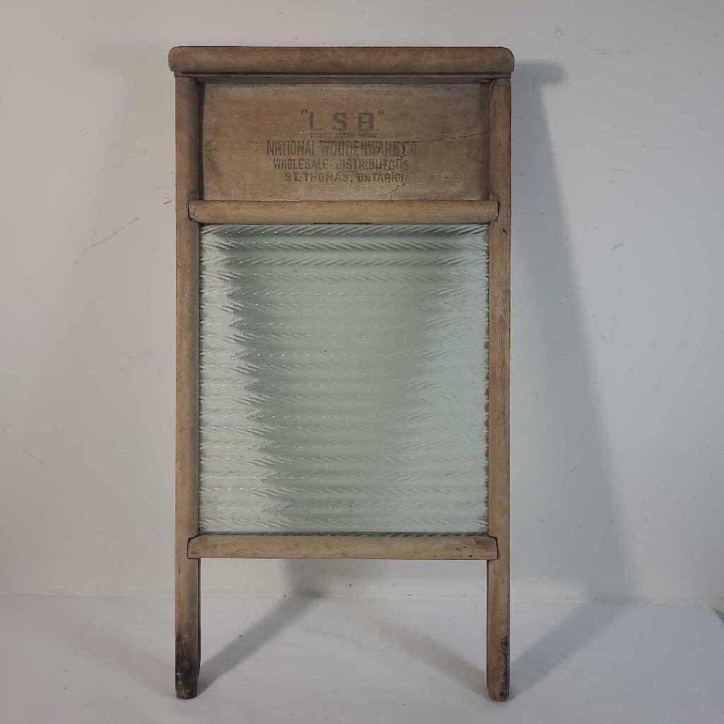 L.S.B. GLASS WASHBOARD