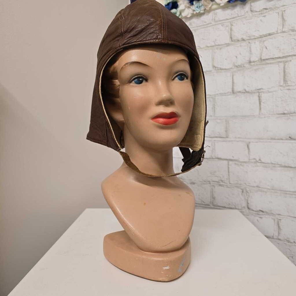 WWII Leather RACF 1942 Flying Helmet