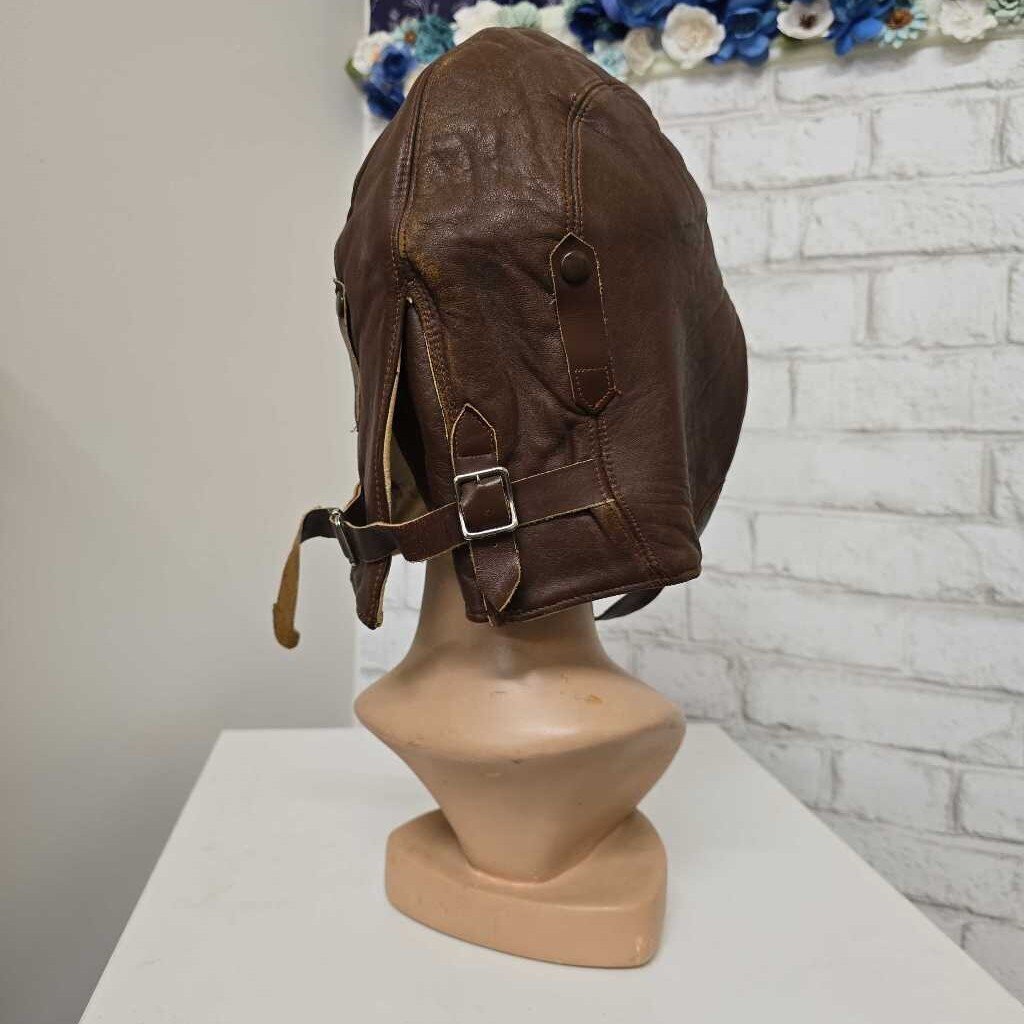 WWII Leather RACF 1942 Flying Helmet