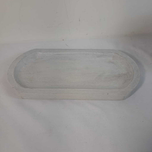 WHITE WASHED WOOD TRAY