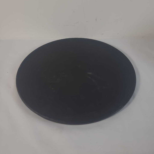 ROUND BLACK WOOD TRAY