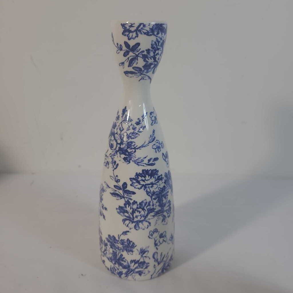 CERAMIC BLUE FLORAL VASE