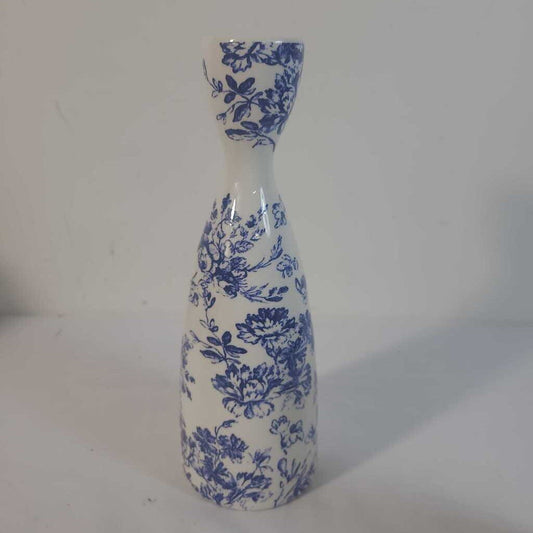 CERAMIC BLUE FLORAL VASE