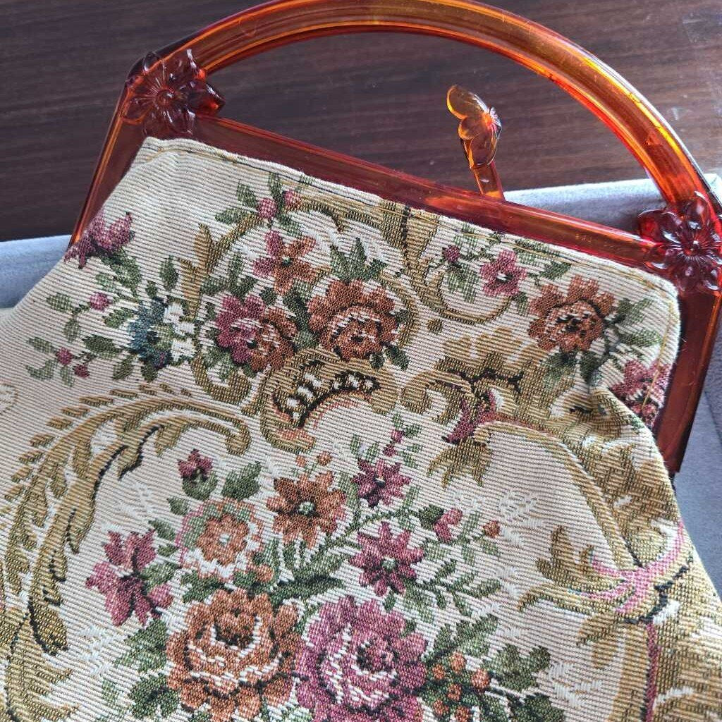 1960s Jacmore USA Tapestry Hand Bag