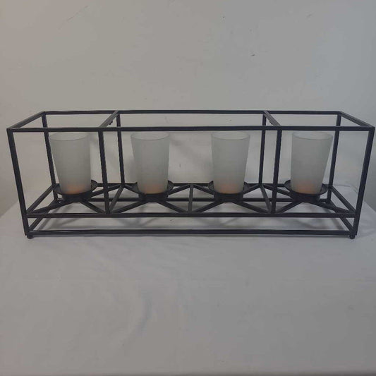 PARTYLITE FRAMEWORK LONG CENTER PIECE CANDLE HOLDER
