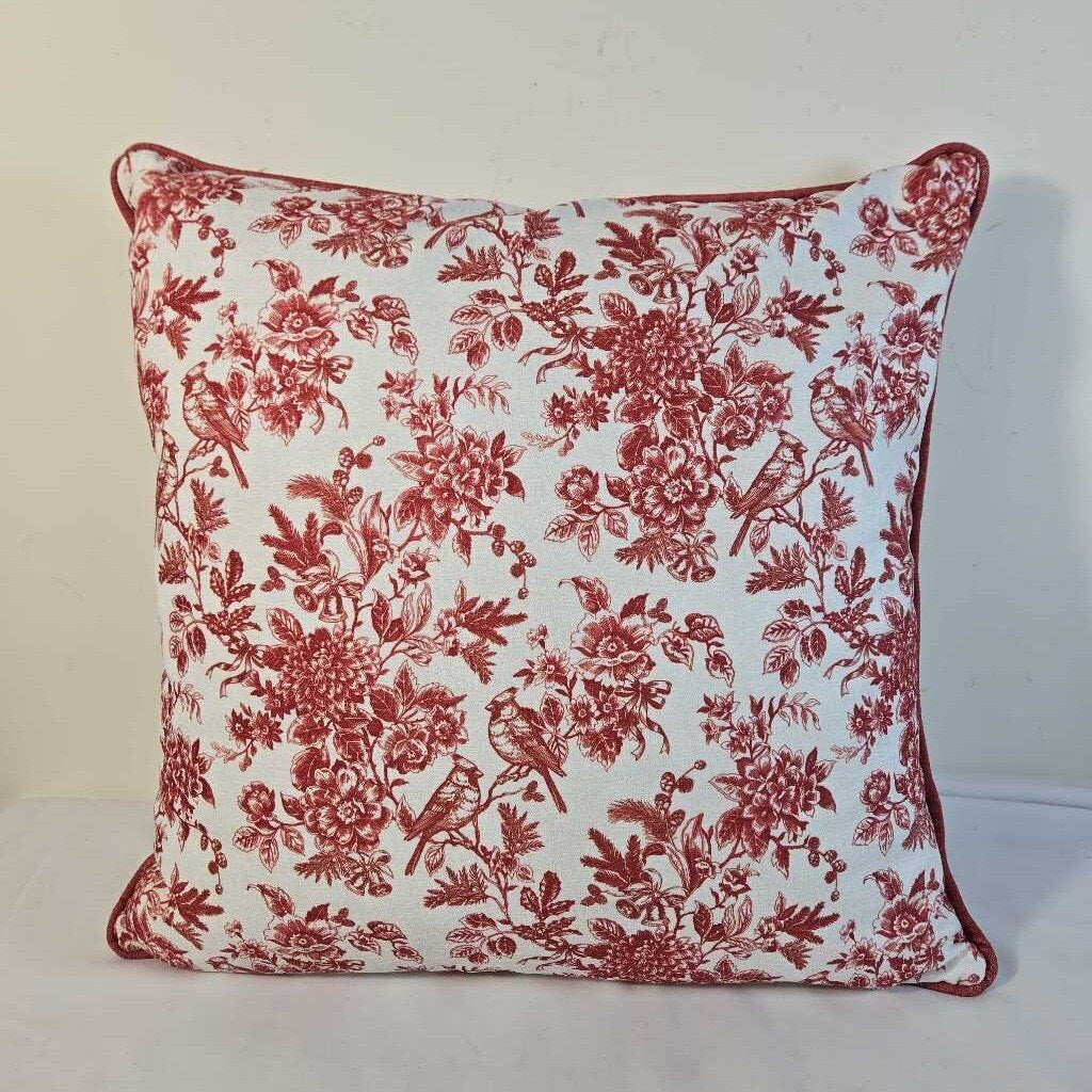 RED TOILE PILLOW