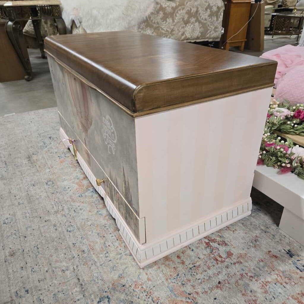 NEWLY REFINISHED PINK CEDAR CHEST