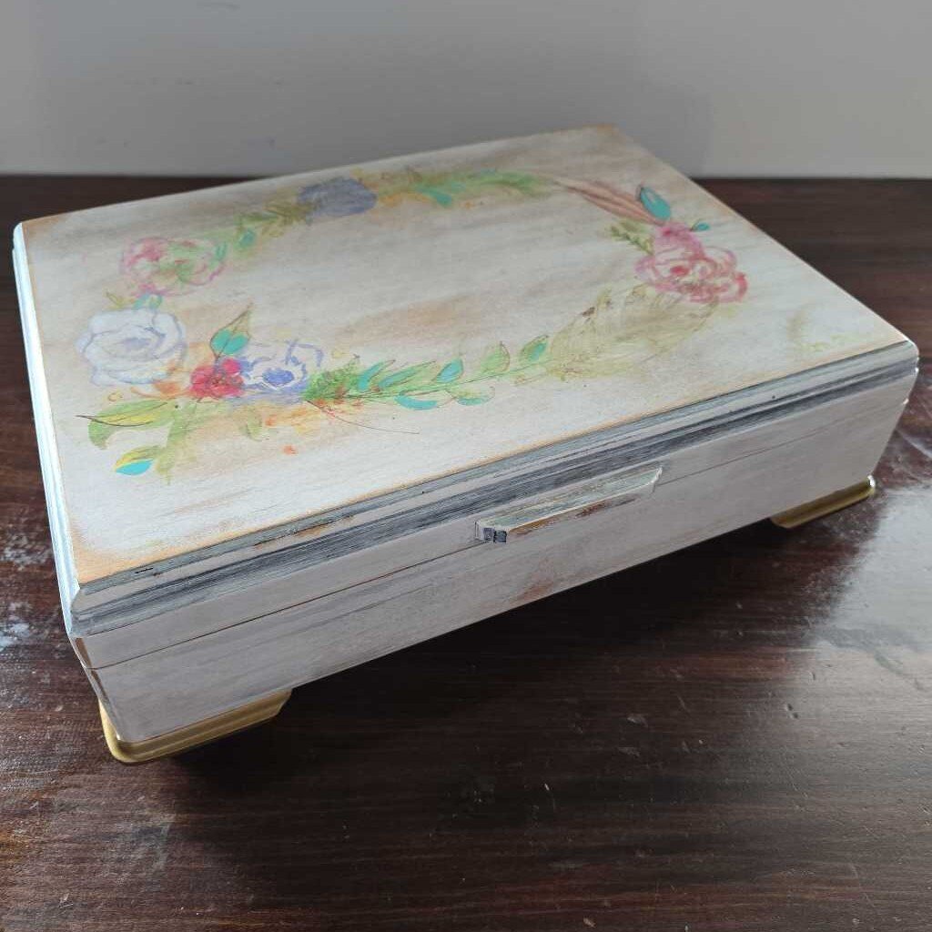 Upcycled Hand Painted Chest