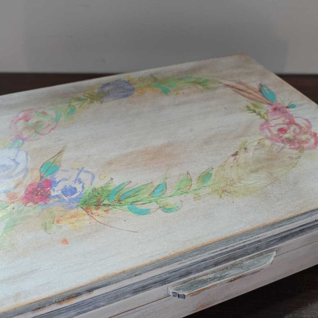 Upcycled Hand Painted Chest
