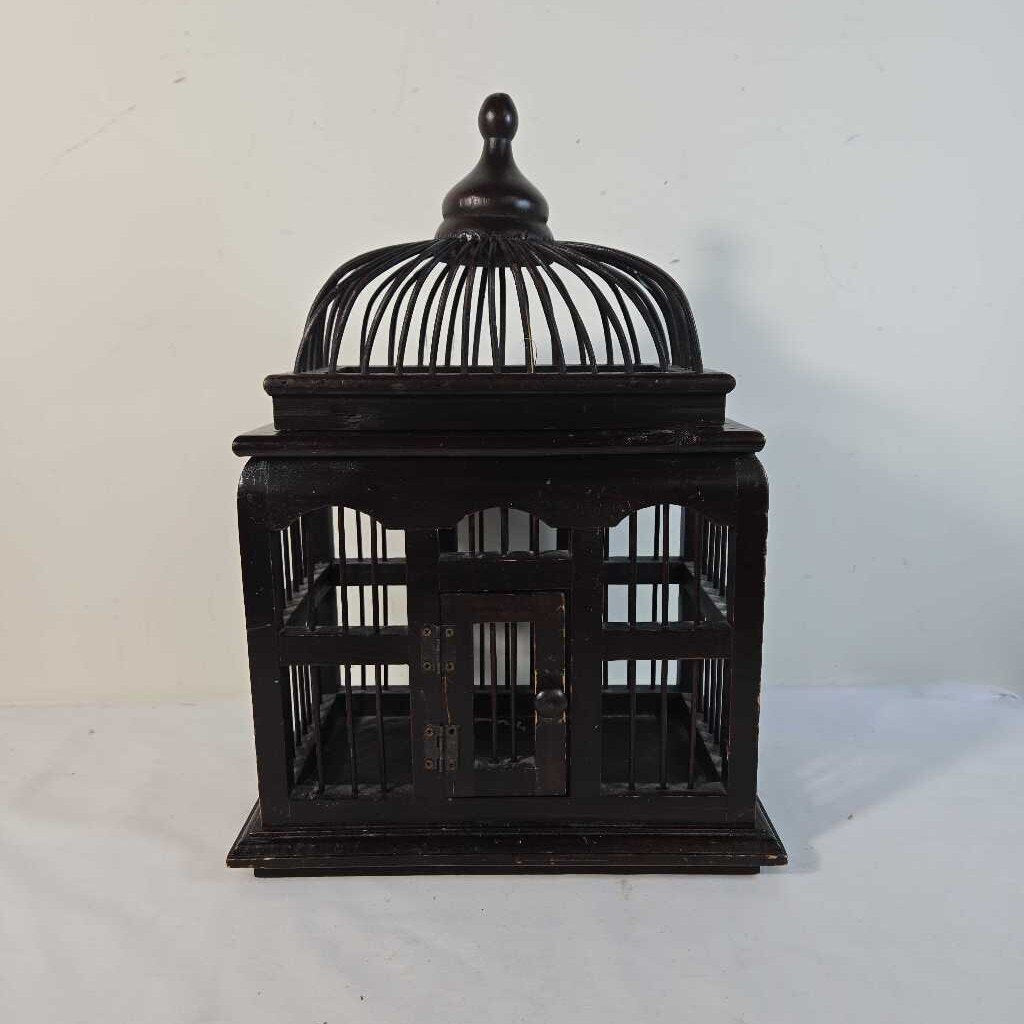 WOODEN BIRD CAGE