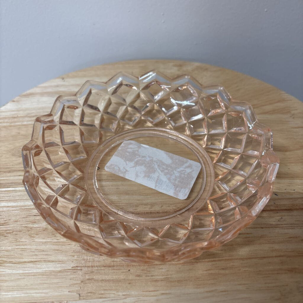 ANCHOR HOCKING DEPRESSION GLSSS " WATERFORD "PATTERN" BUTTER OR CANDY DISH MCM