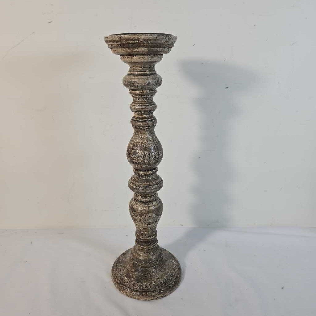 BROWN DISTRESSED CANDLE HOLDER