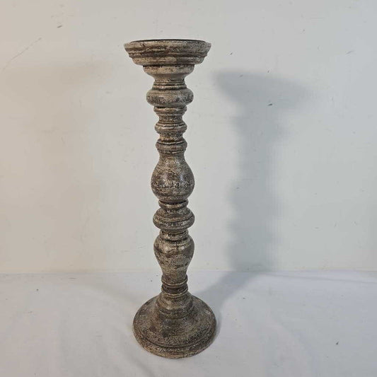 BROWN DISTRESSED CANDLE HOLDER