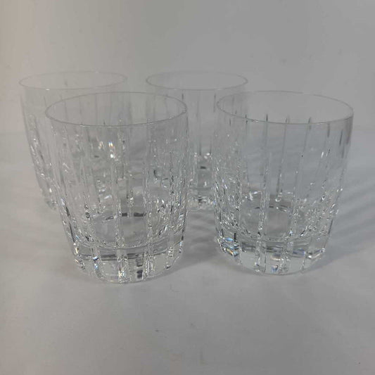 S/4 LENOX STARFIRE DOUBLE OLD FASHION CRYSTAL