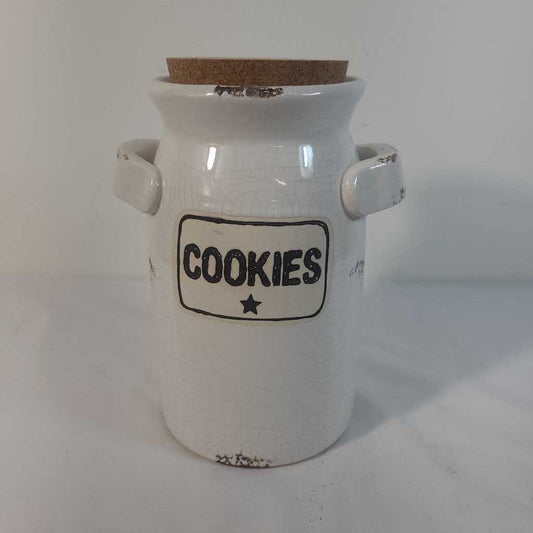 COOKIES CANISTER W/CORK LID