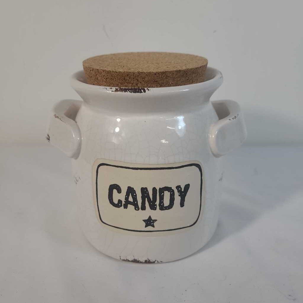 CANDY CANISTER W/CORK LID