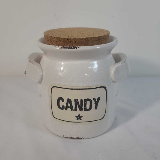 CANDY CANISTER W/CORK LID