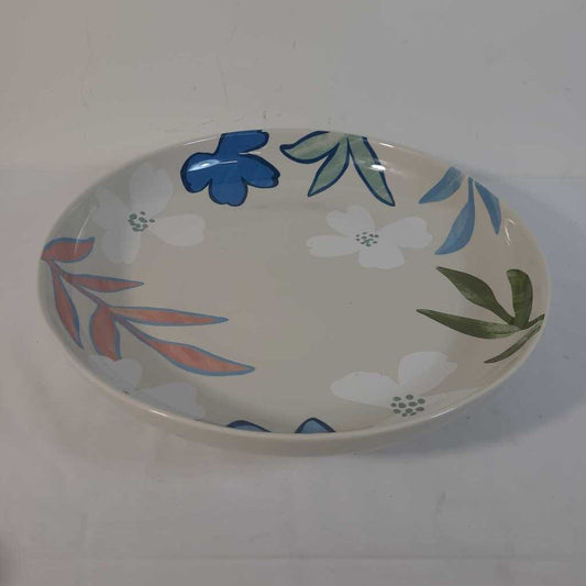 FLORAL FOOTED BOWL