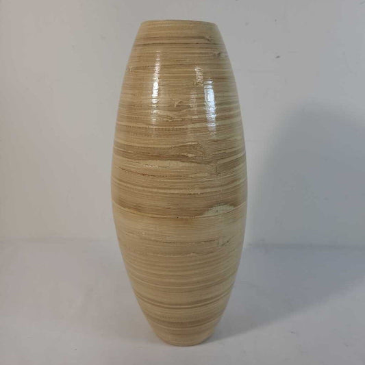 TALL BAMBOO LACQUERWARE VASE