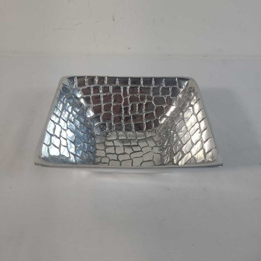 SILVER SNAKE SKIN DISH