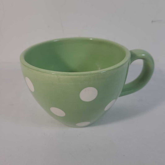 GREEN POLKA DOT MUG