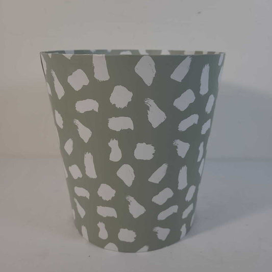 GREEN & WHITE WASTE BASKET