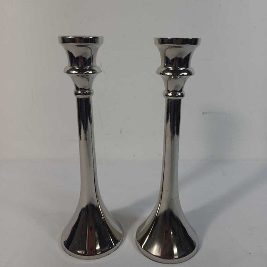 PR SILVER CANDLE HOLDERS