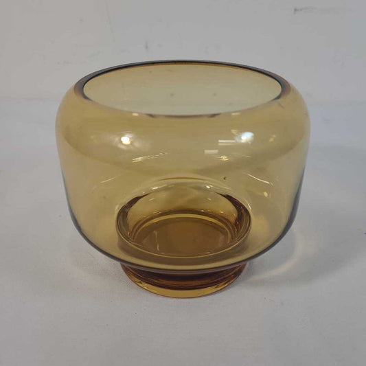 AMBER GLASS TEALIGHT HOLDER