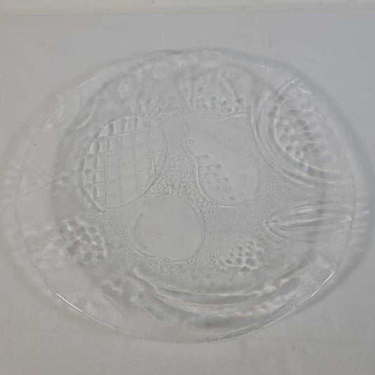 GLASS SERVING PLATE W/ FRUIT