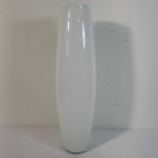 WHITE GLASS VASE