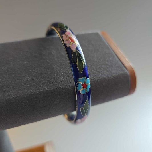1960s Chinese Cloisonne Hinged Bracelet