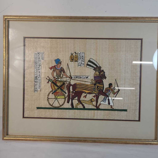 EGYPTIAN PAPYRUS OF RAMESES ON HIS WAR CART