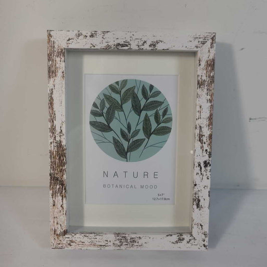 WHITE FAUX DISTRESSED FRAME 5"x7"