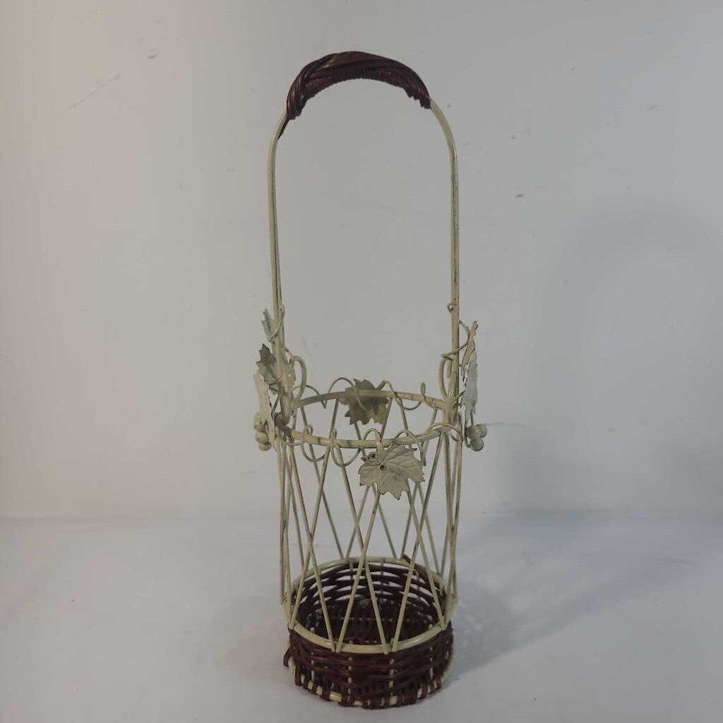 WIRE WINE CADDY W/ GRAPES