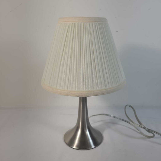 SILVER LAMP W/ SHADE