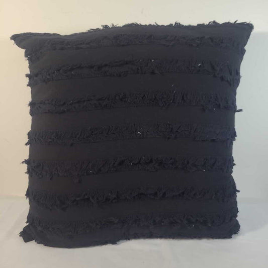 BLACK FRINGE PILLOW
