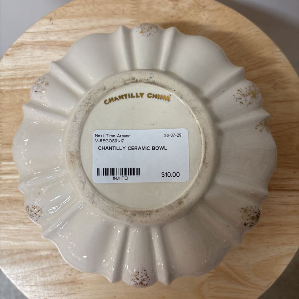 CHANTILLY CERAMIC BOWL