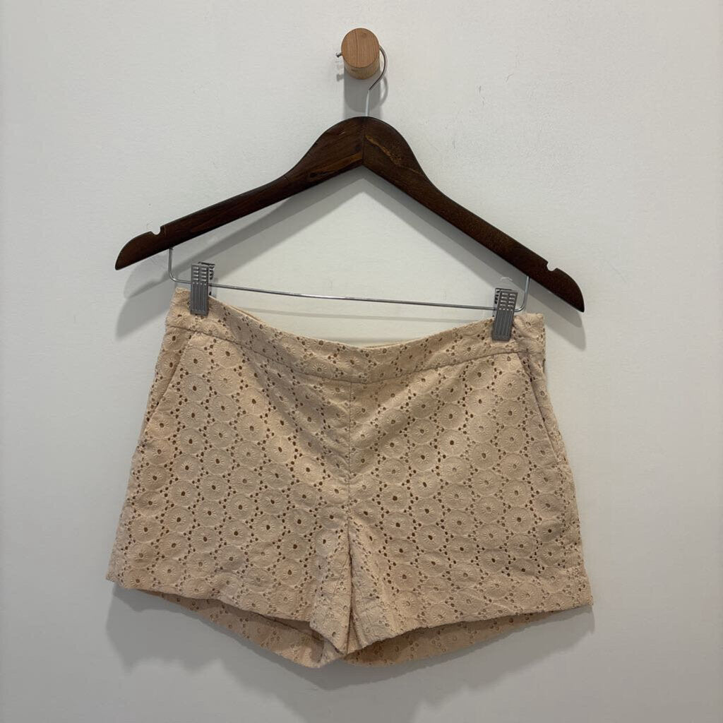 HIGH-WAIST EYELET LACE SHORTS