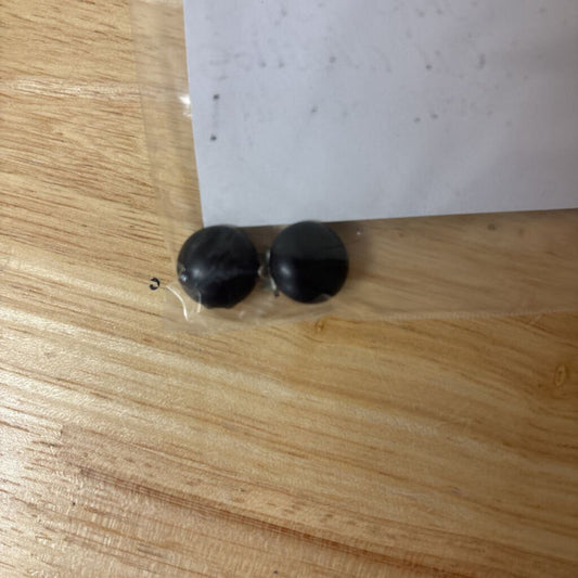 VINTAGE MATTE BLACK DOME CLIP ON EARRINGS