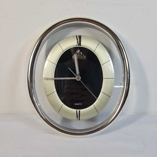 OVAL SILVER CLOCK