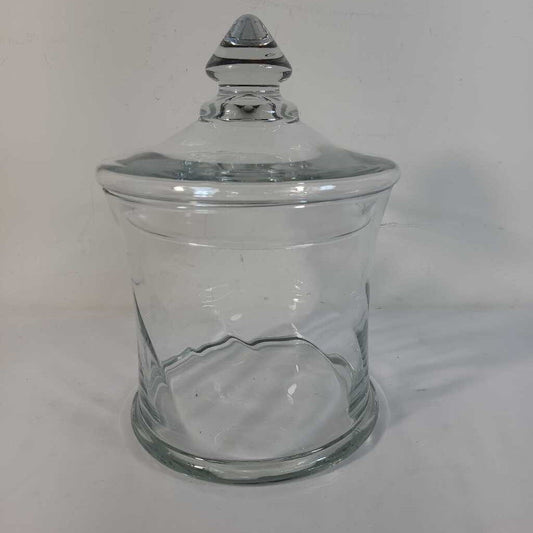 LIDDED GLASS APOTHECARY