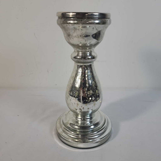 MERCURY GLASS CANDLE HOLDER