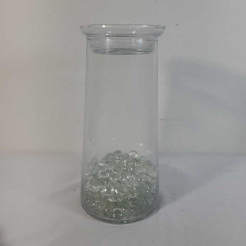 2PC GLASS VASE/CANDLE HOLDER