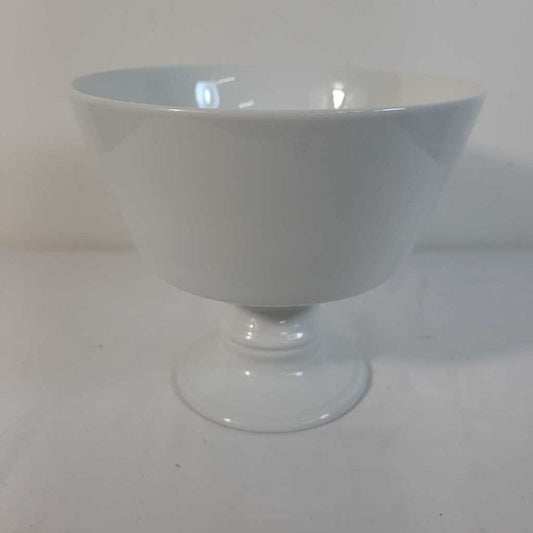 WHITE FOOTED SERVING BOWL