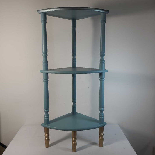 NEWLY PAINTED TIERED CORNER SHELF