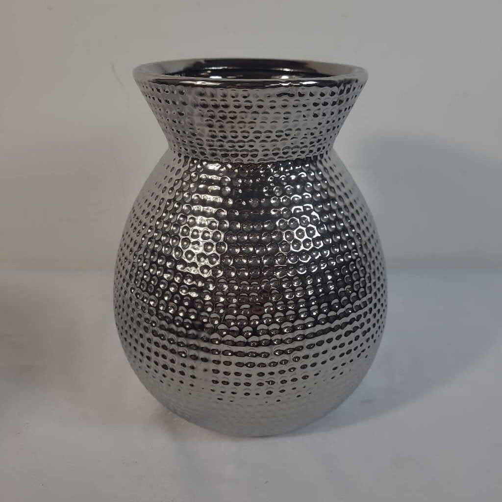 SILVER DIMPLED VASE