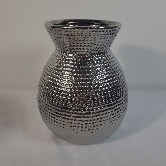 SILVER DIMPLED VASE