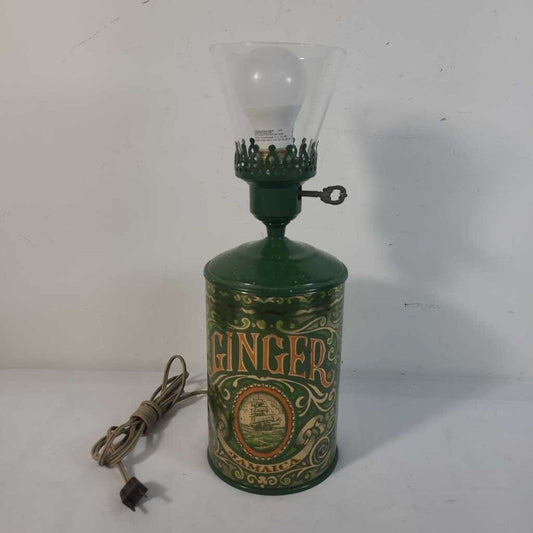 VTG JAMAICAN GINGER TIN LAMP